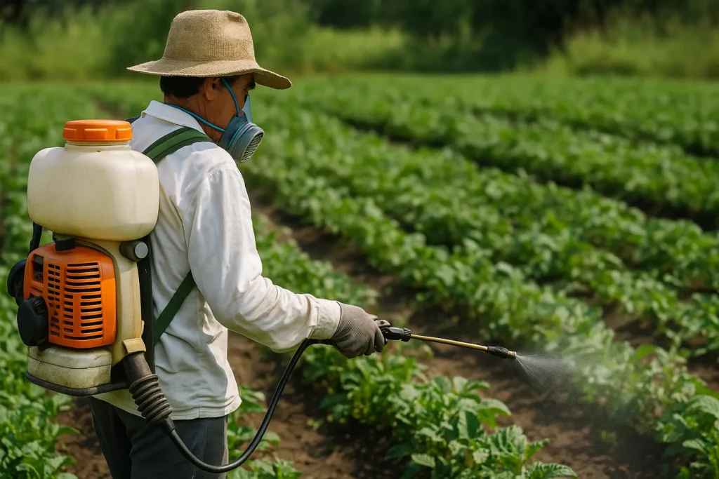 aplicacion de herbicidas con mochila