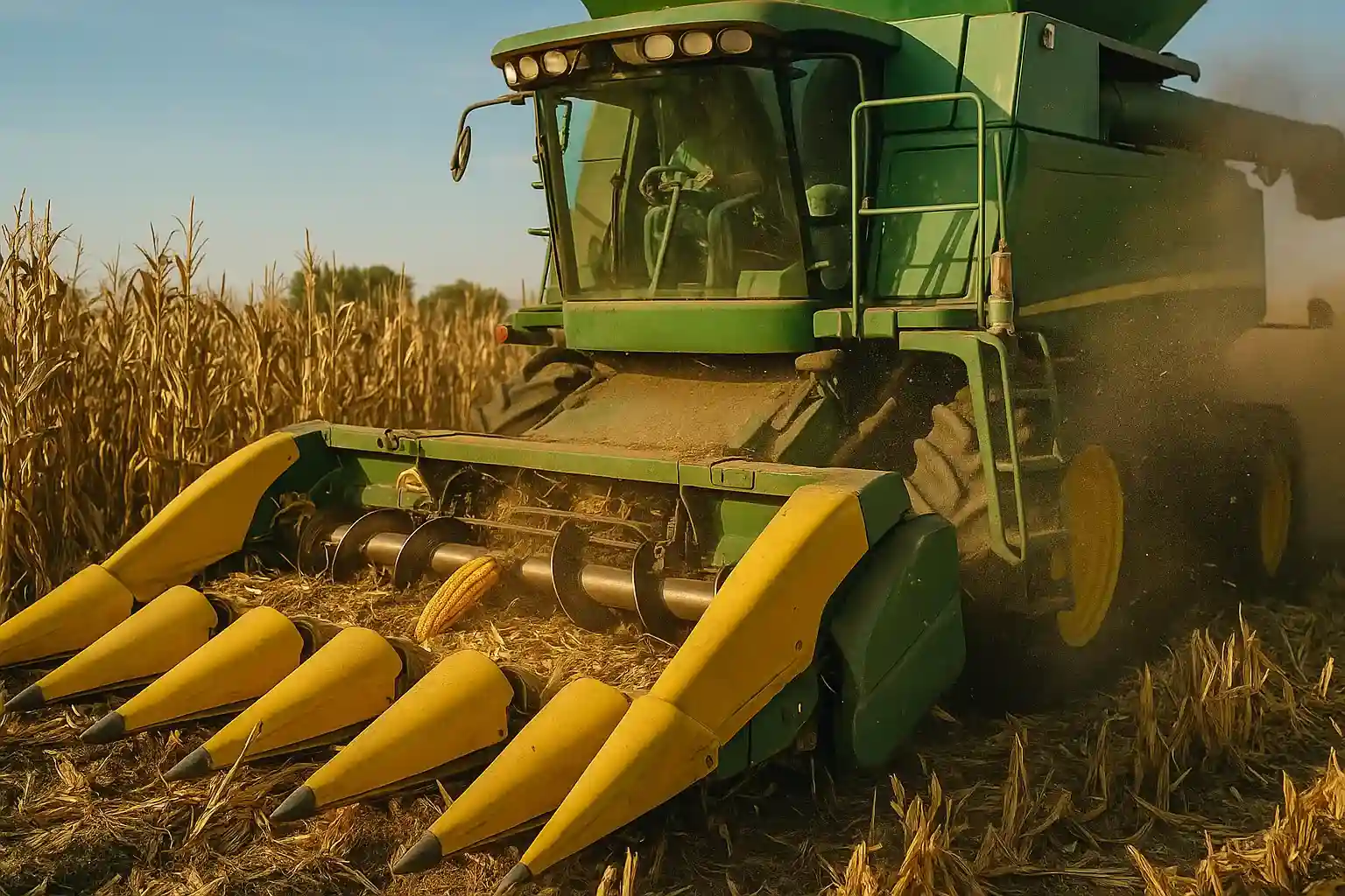 como funciona una trilladora de maiz