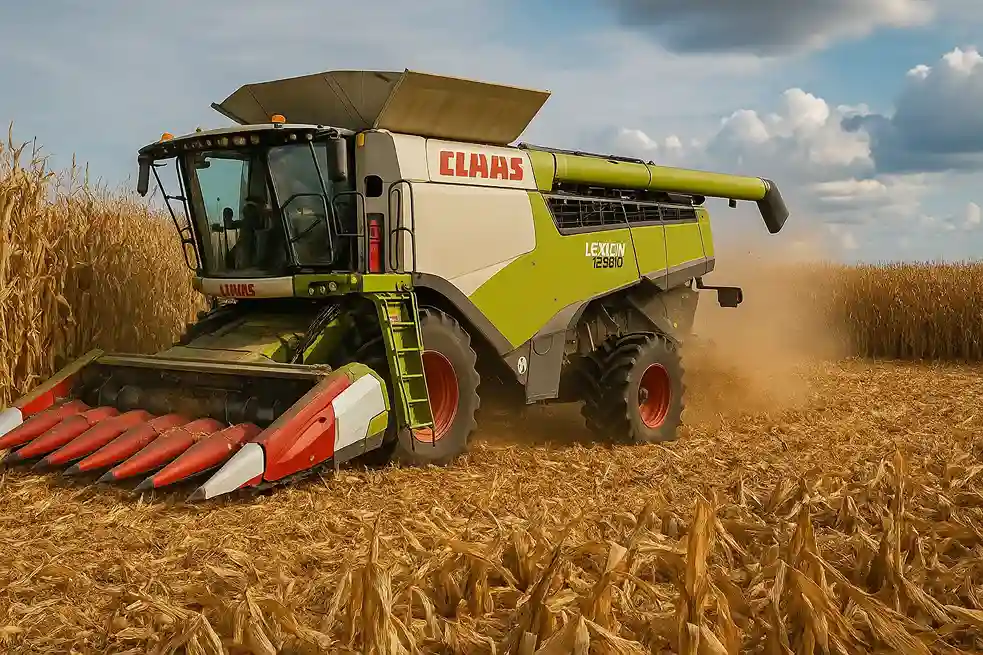 cosechadora de maiz mas grande del mundo