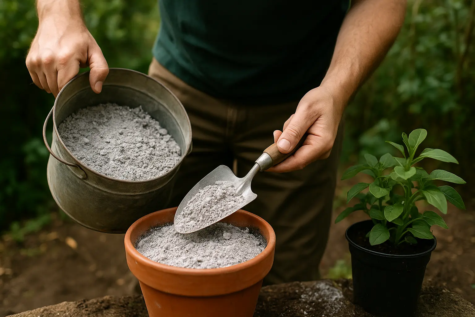 como hacer ceniza para plantas