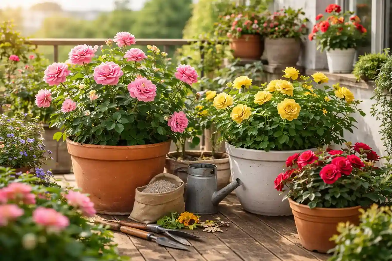 cuidados de las rosas en macetas