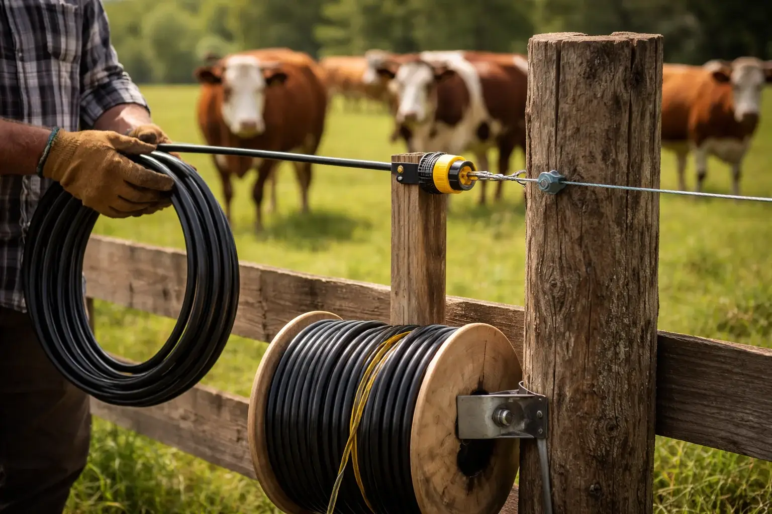 Cotiza y compra manguera aisladora para cerca eléctrica con protección UV y alta resistencia para instalaciones ganaderas seguras y sin fugas.