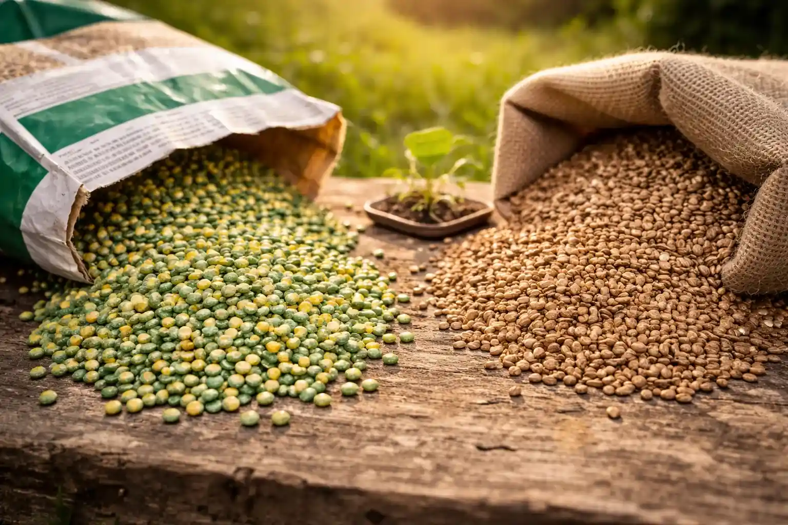 Semillas listas para siembra en huerto: guía semillas híbridas vs tradicionales (rendimiento vs guardar semilla).